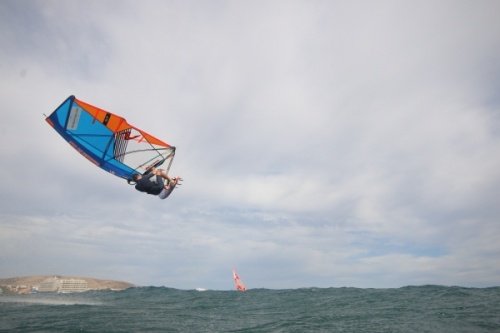 Wave windsurfing at El Cabezo in El Medano Tenerife 02-11-2020