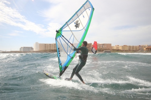 Wave windsurfing at El Cabezo in El Medano Tenerife 02-11-2020