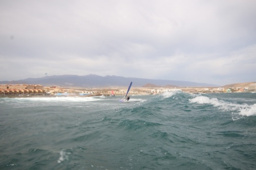 Wave windsurfing at El Cabezo in El Medano Tenerife 02-11-2020