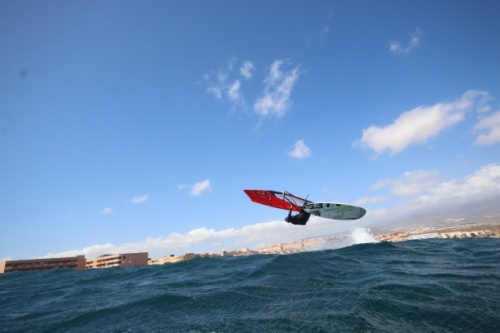 Wave windsurfing at El Cabezo in El Medano Tenerife 03-11-2020