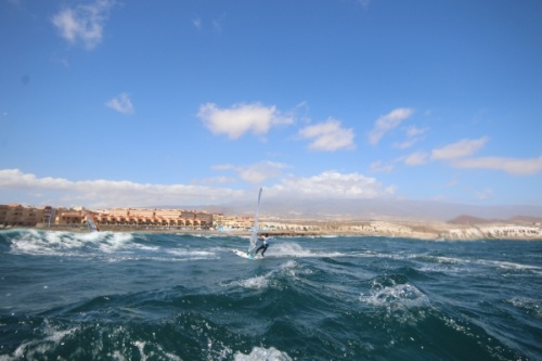 Wave windsurfing at El Cabezo in El Medano Tenerife 03-11-2020