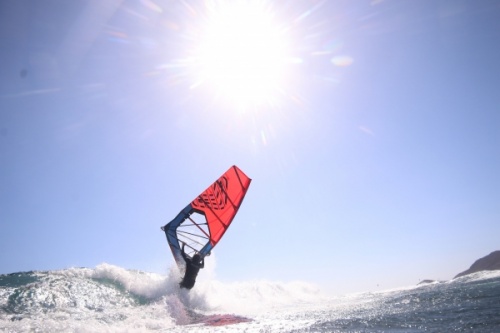 Wave windsurfing at El Cabezo in El Medano Tenerife 03-11-2020