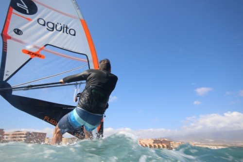 Wave windsurfing at El Cabezo in El Medano Tenerife 03-11-2020