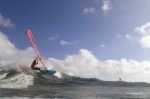 Wave windsurfing at El Cabezo in El Medano Tenerife 12-12-2019
