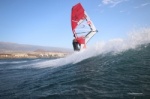 Wave windsurfing at El Cabezo in El Medano Tenerife 17-02-2020