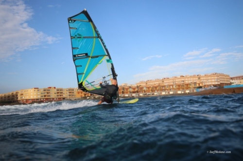 Wave windsurfing at El Cabezo in El Medano Tenerife 17-02-2020