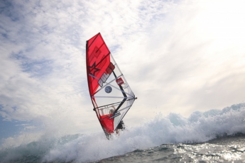 Wave windsurfing at El Cabezo in El Medano Tenerife 17-02-2020