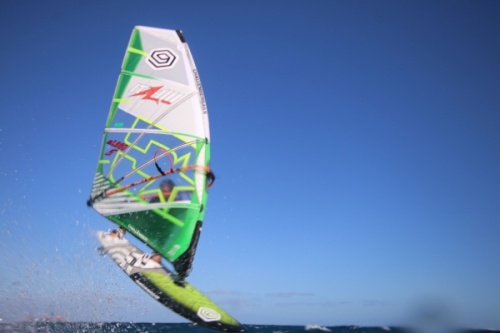 Wave windsurfing at El Cabezo in El Medano Tenerife 22-01-2019