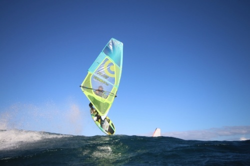 Wave windsurfing at El Cabezo in El Medano Tenerife 22-01-2019