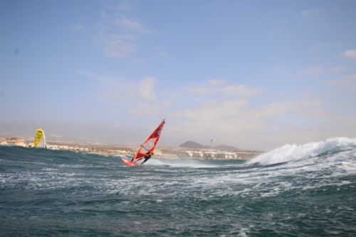 Wave windsurfing at El Cabezo in El Medano Tenerife 26-09-2020