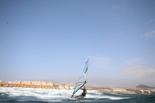 Wave windsurfing at El Cabezo in El Medano Tenerife 26-09-2020