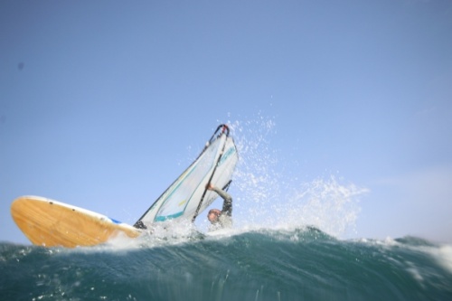 Wave windsurfing at El Cabezo in El Medano Tenerife 26-09-2020