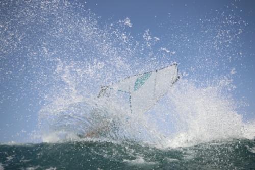 Wave windsurfing at El Cabezo in El Medano Tenerife 26-09-2020