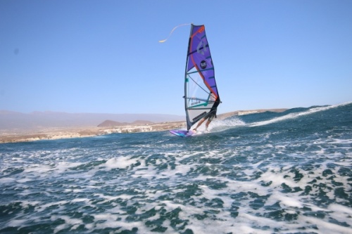 Wave windsurfing at El Cabezo in El Medano Tenerife 27-09-2020