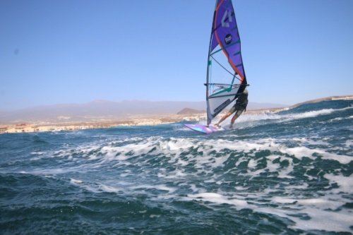 Wave windsurfing at El Cabezo in El Medano Tenerife 27-09-2020