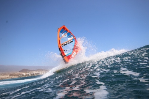 Wave windsurfing at El Cabezo in El Medano Tenerife 27-09-2020