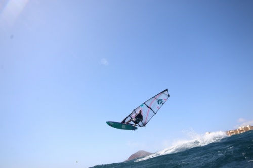 Wave windsurfing at El Cabezo in El Medano Tenerife 27-09-2020