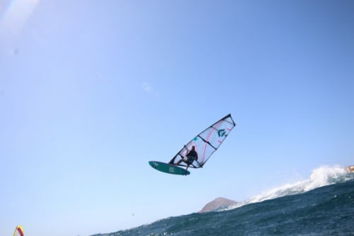 Wave windsurfing at El Cabezo in El Medano Tenerife 27-09-2020