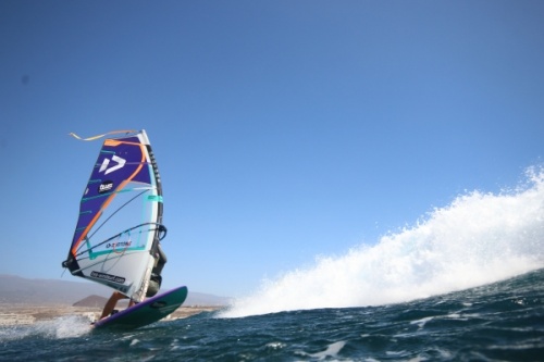 Wave windsurfing at El Cabezo in El Medano Tenerife 27-09-2020