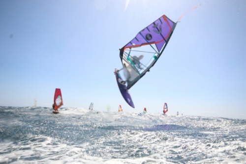 Wave windsurfing at El Cabezo in El Medano Tenerife 27-09-2020