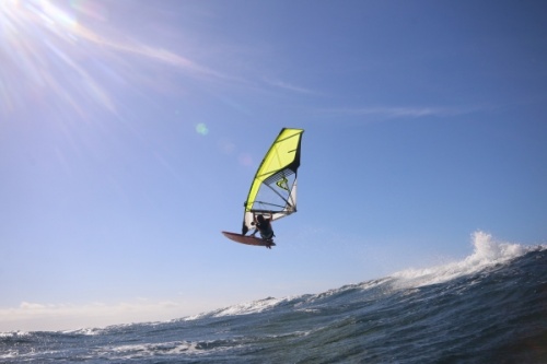 Wave windsurfing at El Cabezo in El Medano Tenerife 29-01-2019