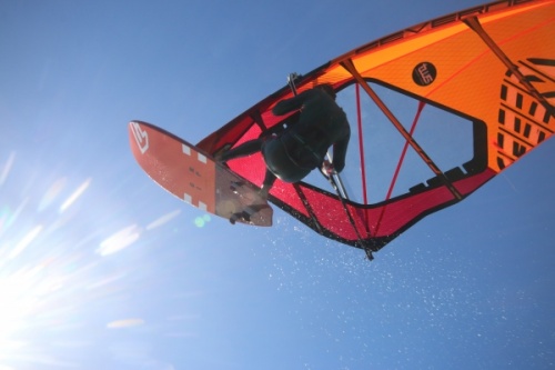 Wave windsurfing at El Cabezo in El Medano Tenerife 29-01-2019