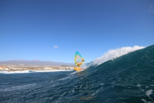 Wave windsurfing at El Cabezo in El Medano Tenerife SurfMedano 03-11-2018
