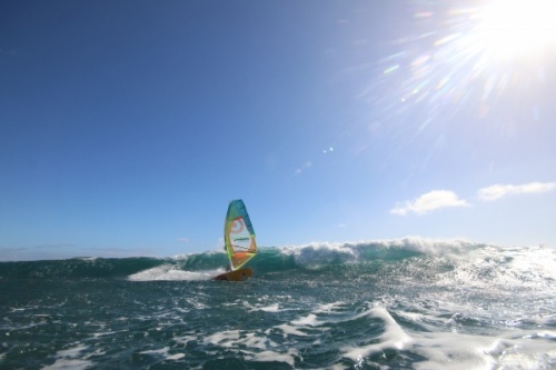 Wave windsurfing at El Cabezo in El Medano Tenerife SurfMedano 03-11-2018