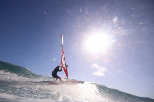 Wave windsurfing at El Cabezo in El Medano Tenerife SurfMedano 03-11-2018