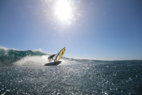 Wave windsurfing at El Cabezo in El Medano Tenerife SurfMedano 03-11-2018