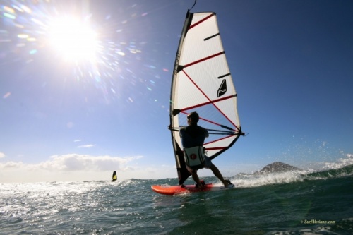 Wave windsurfing at El Cabezo with 30 knots wind 12-11-2016