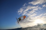 Windsurfing and kitesurfing at Harbour Wall in El Medano Tenerife 05-11-2017