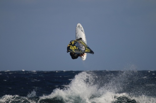 Windsurfing at El Cabezo in El Medano Tenerife 08-01-2015