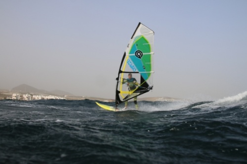 Windsurfing at El Cabezo in El Medano Tenerife 10-01-2015