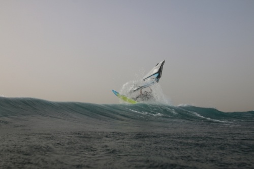 Windsurfing at El Cabezo in El Medano Tenerife 10-01-2015