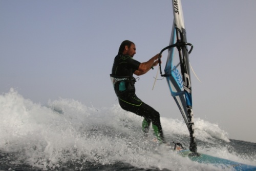 Windsurfing at El Cabezo in El Medano Tenerife 10-01-2015