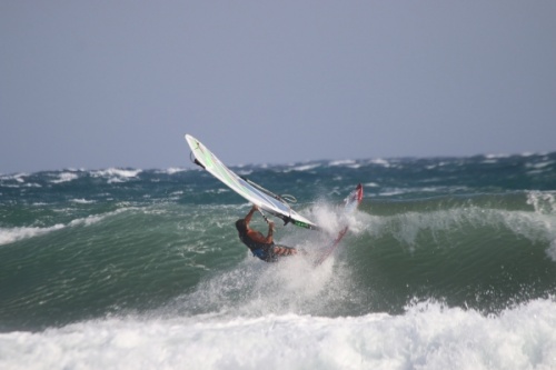 Windsurfing at El Cabezo in El Medano Tenerife 14-12-2013