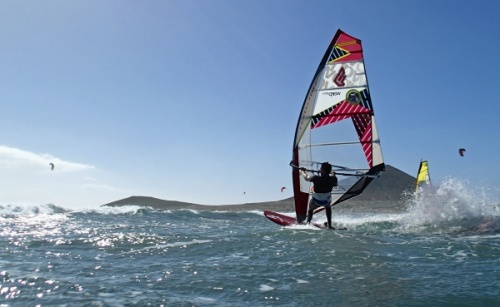 Windsurfing at El Cabezo in El Medano Tenerife 23-01-2014