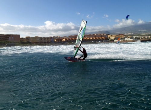 Windsurfing at El Cabezo in El Medano Tenerife 23-01-2014