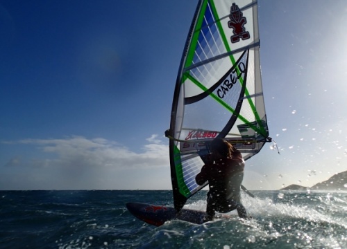 Windsurfing at El Cabezo in El Medano Tenerife 23-01-2014