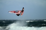 Windsurfing at El Cabezo in El Medano with gusts of 50 knots 24-02-2015