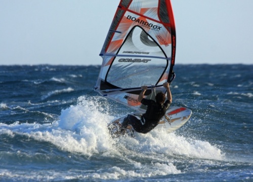 Windsurfing at Harbour Wall in El Medano 11-11-2012