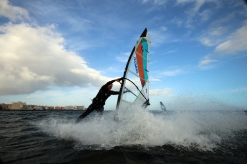 Windsurfing at Paya Sur in El Medano 01-04-2014