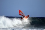 Windsurfing at south swell at Harbour Wall in El Medano Tenerife 25-04-2016