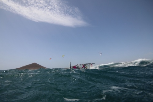 Windsurfing at TWS Playa Sur in El Medano Tenerife 16-09-2017