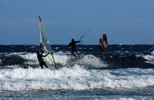 Windsurfing El Medano Harbour Wall 22-01-2013