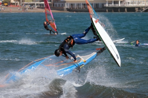 Windsurfing freestyle slalom El Medano Tenerife 26-01-2017