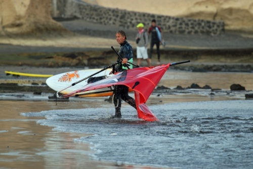 Windsurfing in El Medano Tenerife 01-01-2015