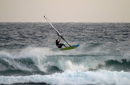 Windsurfing in El Medano Tenerife 01-01-2015