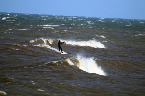 Windsurfing in Leba Poland 12-04-2015